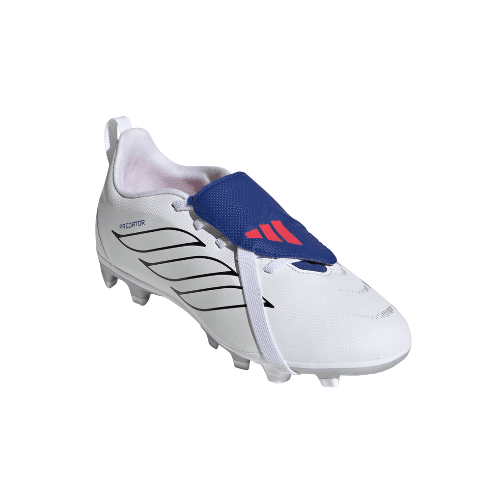 2026 New Arrival adidas Predator Club Fold-Over Tongue Elastic Laces Firm Ground/Multi Ground Youth Soccer Cleats - White wholesalehk.shop