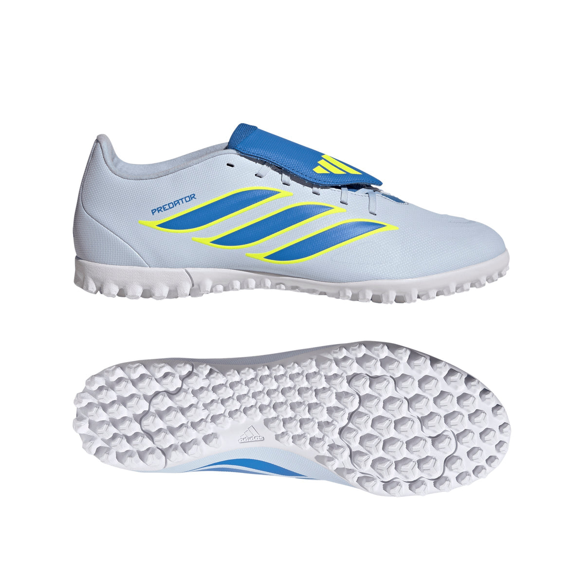 2026 New Arrival adidas Predator Club Fold-Over Tongue TF Turf Men's Soccer Cleats - Sky/Blue/Yellow wholesalehk.shop