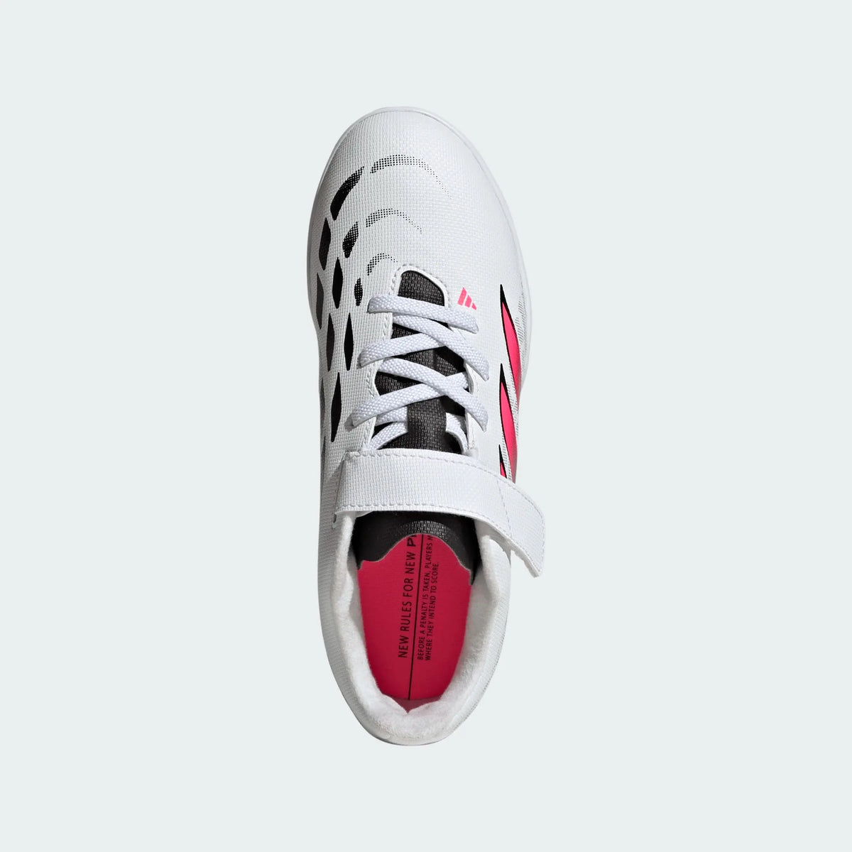 2026 New Arrival adidas Predator Club Hook & Loop Turf Youth Soccer Cleats - White/Black wholesalehk.shop
