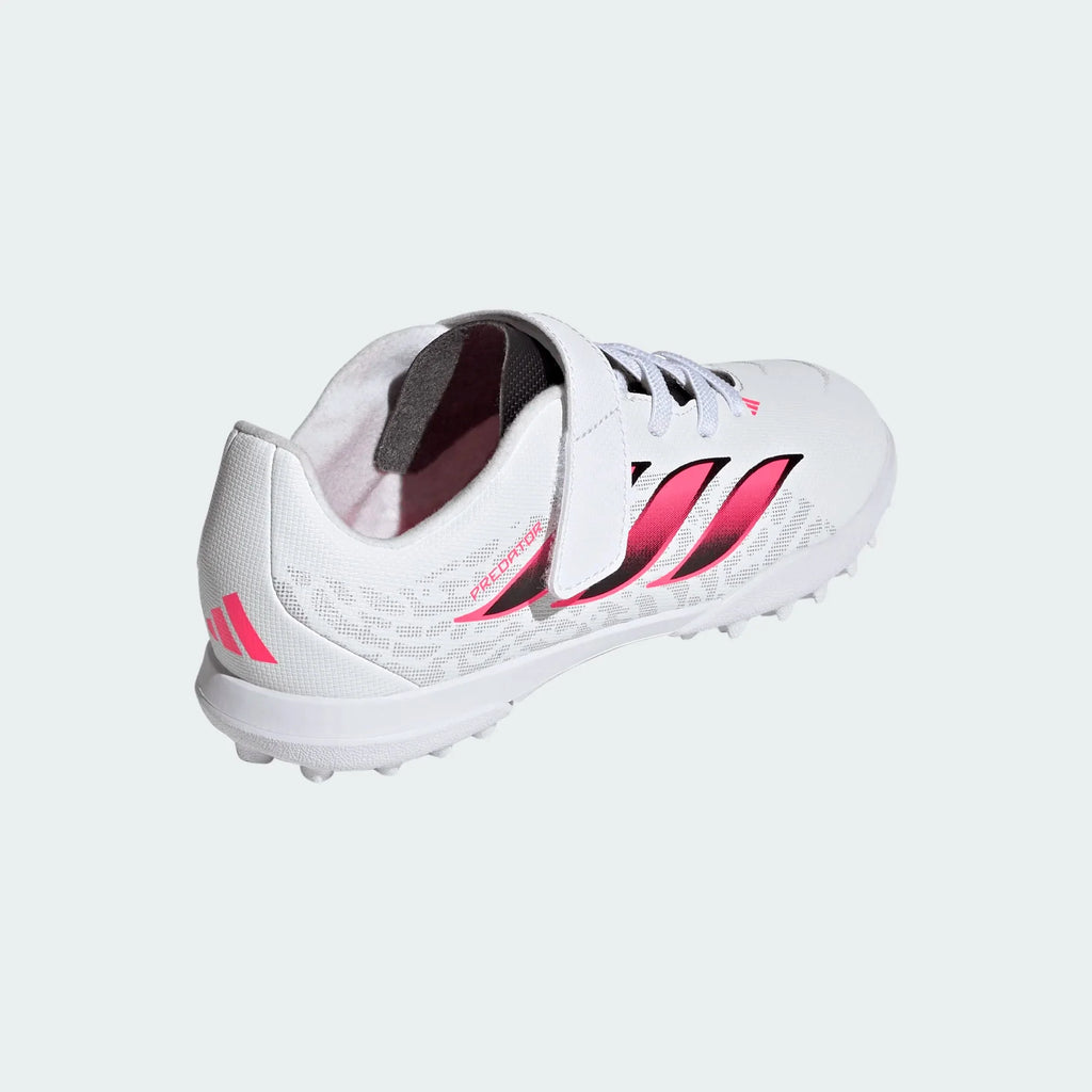 2026 New Arrival adidas Predator Club Hook & Loop Turf Youth Soccer Cleats - White/Black wholesalehk.shop