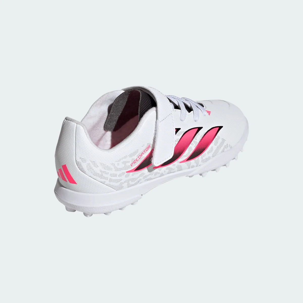 2026 New Arrival adidas Predator Club Hook & Loop Turf Youth Soccer Cleats - White/Black wholesalehk.shop