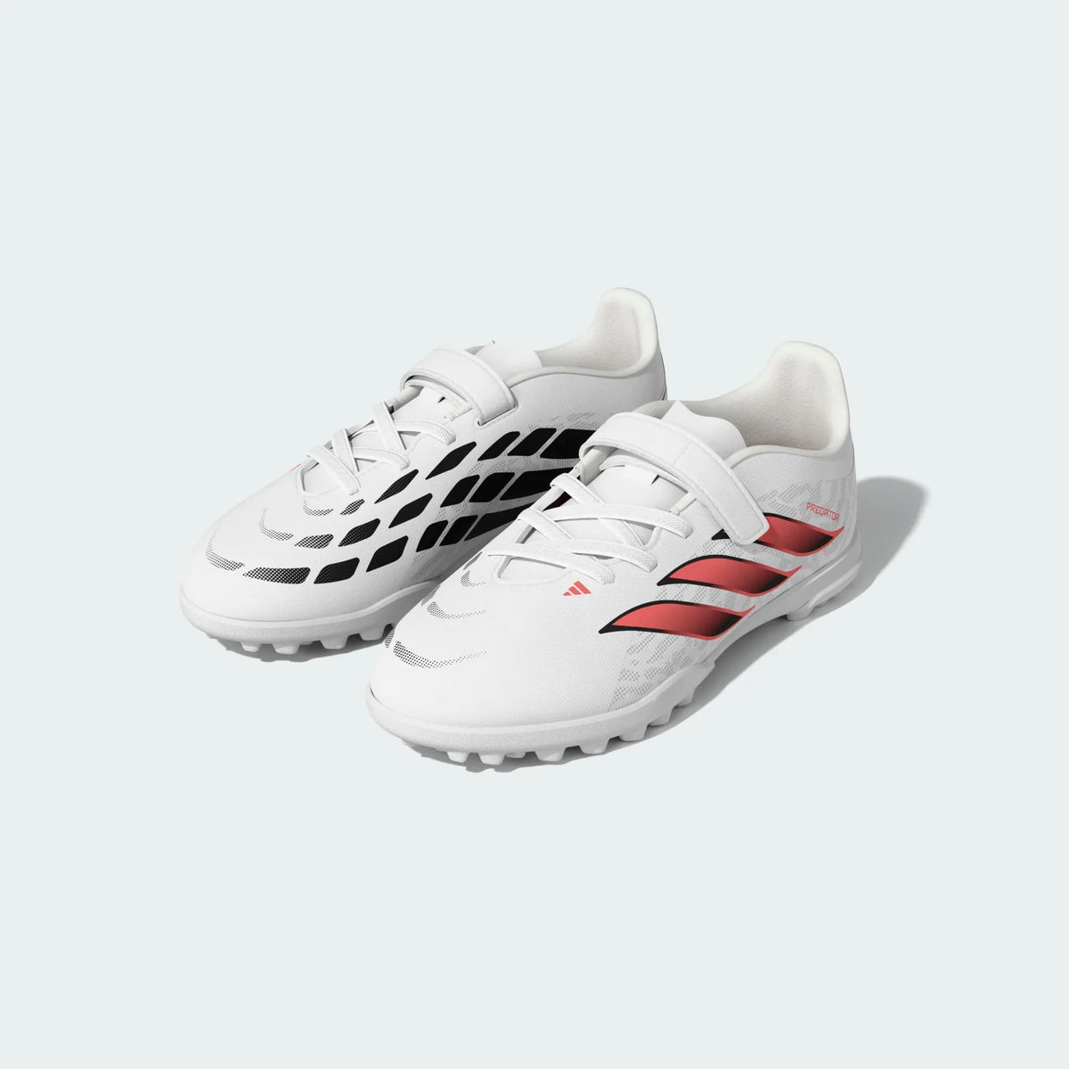 2026 New Arrival adidas Predator Club Hook & Loop Turf Youth Soccer Cleats - White/Black wholesalehk.shop
