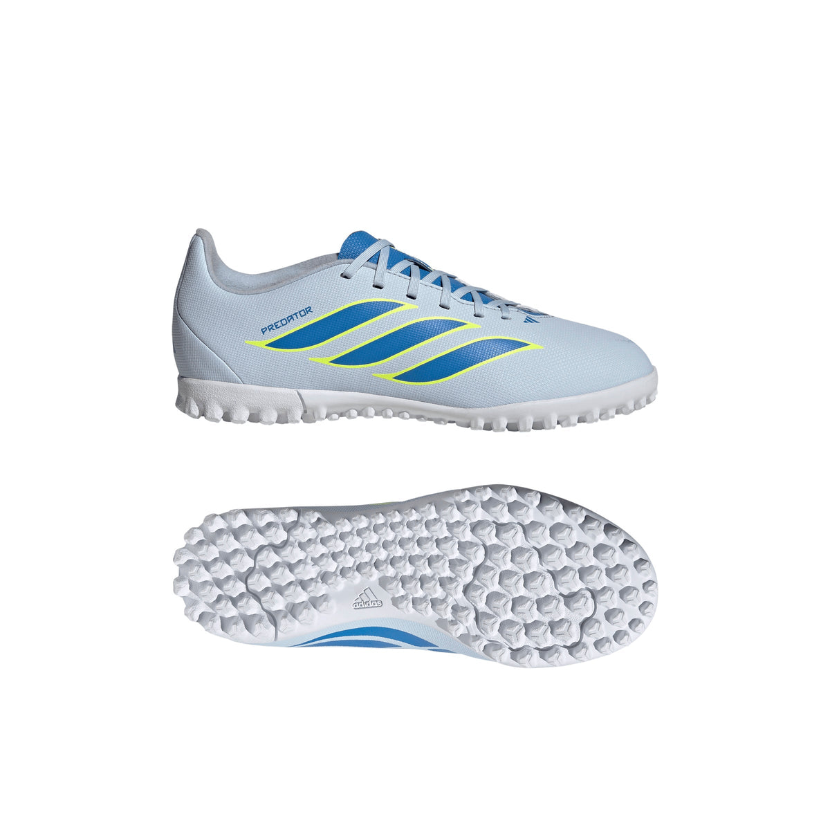 2026 New Arrival adidas Predator Club TF Turf Youth Soccer Cleats - Sky/Blue/Yellow wholesalehk.shop