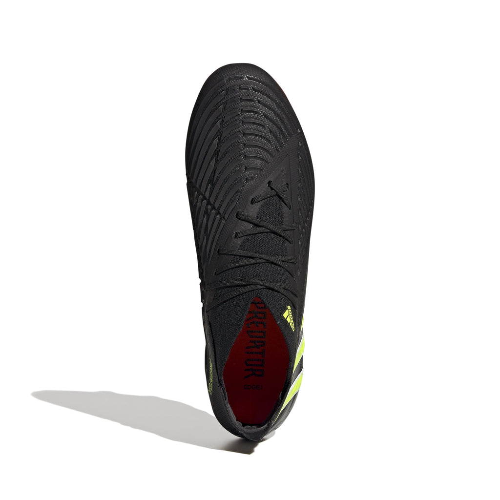 2026 New Arrival adidas Predator Edge.1 FG Firm Ground Boots Black/Solar Yellow/Solar Red wholesalehk.shop