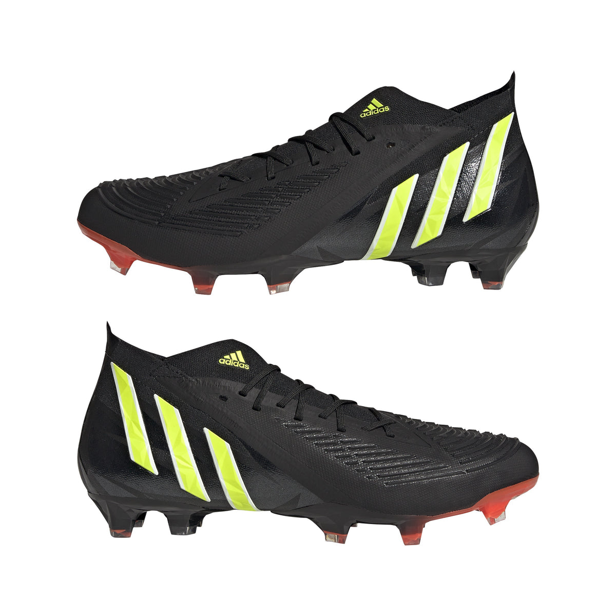 2026 New Arrival adidas Predator Edge.1 FG Firm Ground Boots Black/Solar Yellow/Solar Red wholesalehk.shop