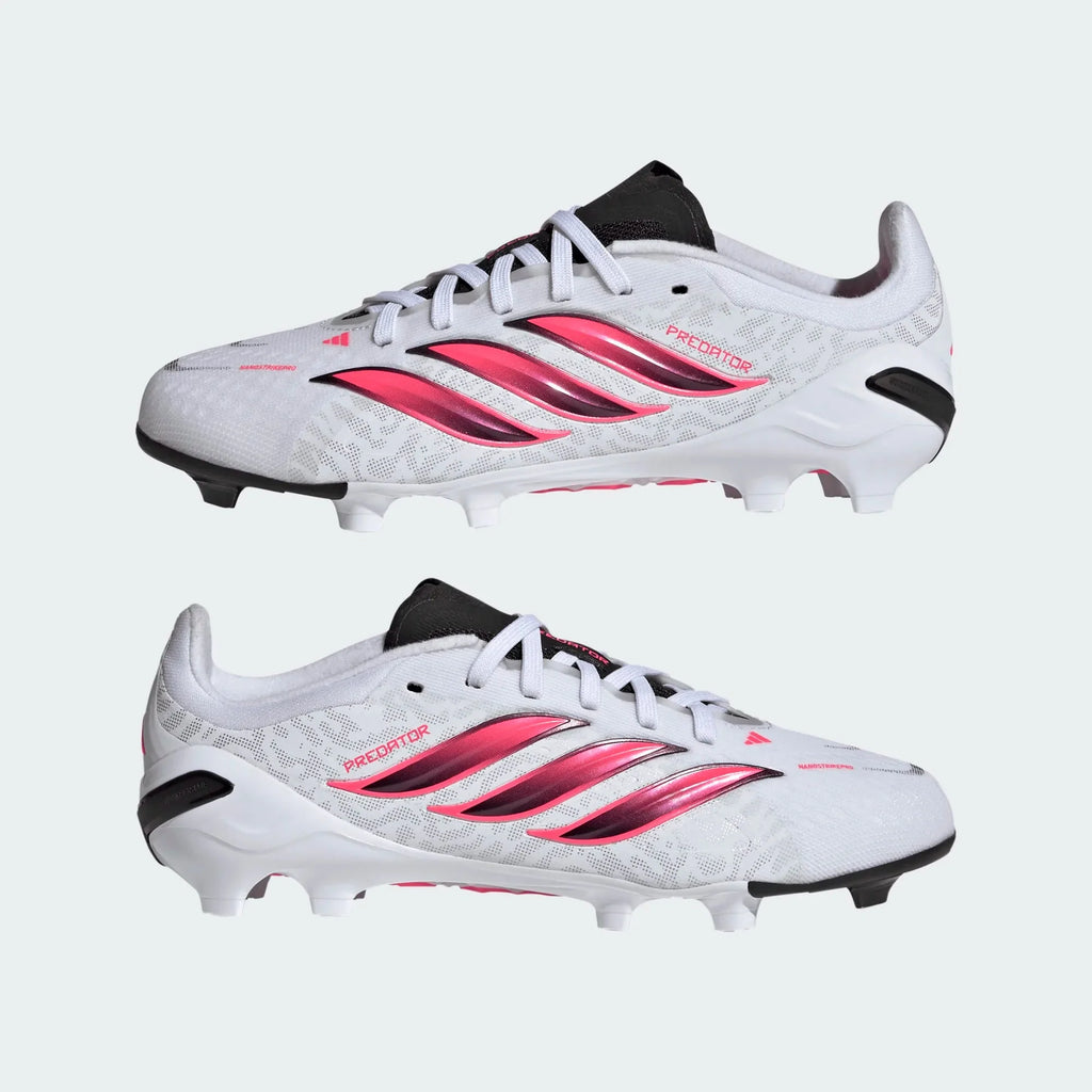 2026 New Arrival adidas Predator Elite Firm Ground Youth Soccer Cleats - White/Black wholesalehk.shop
