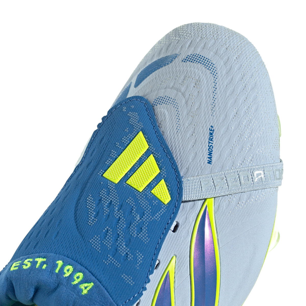 2026 New Arrival adidas Predator Elite Fold-Over Tongue FG Firm Ground Men's Soccer Cleats -Sky/Blue/Yellow wholesalehk.shop
