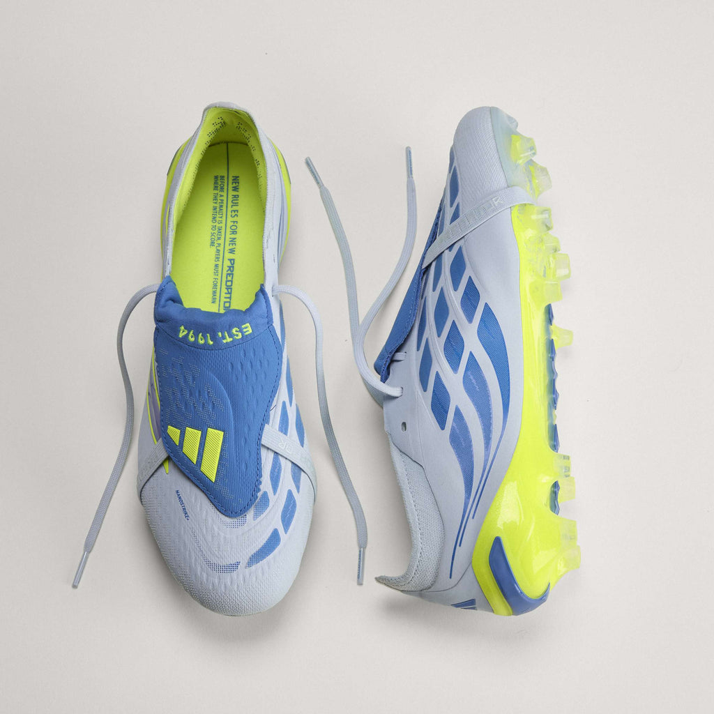 2026 New Arrival adidas Predator Elite Fold-Over Tongue FG Firm Ground Men's Soccer Cleats -Sky/Blue/Yellow wholesalehk.shop