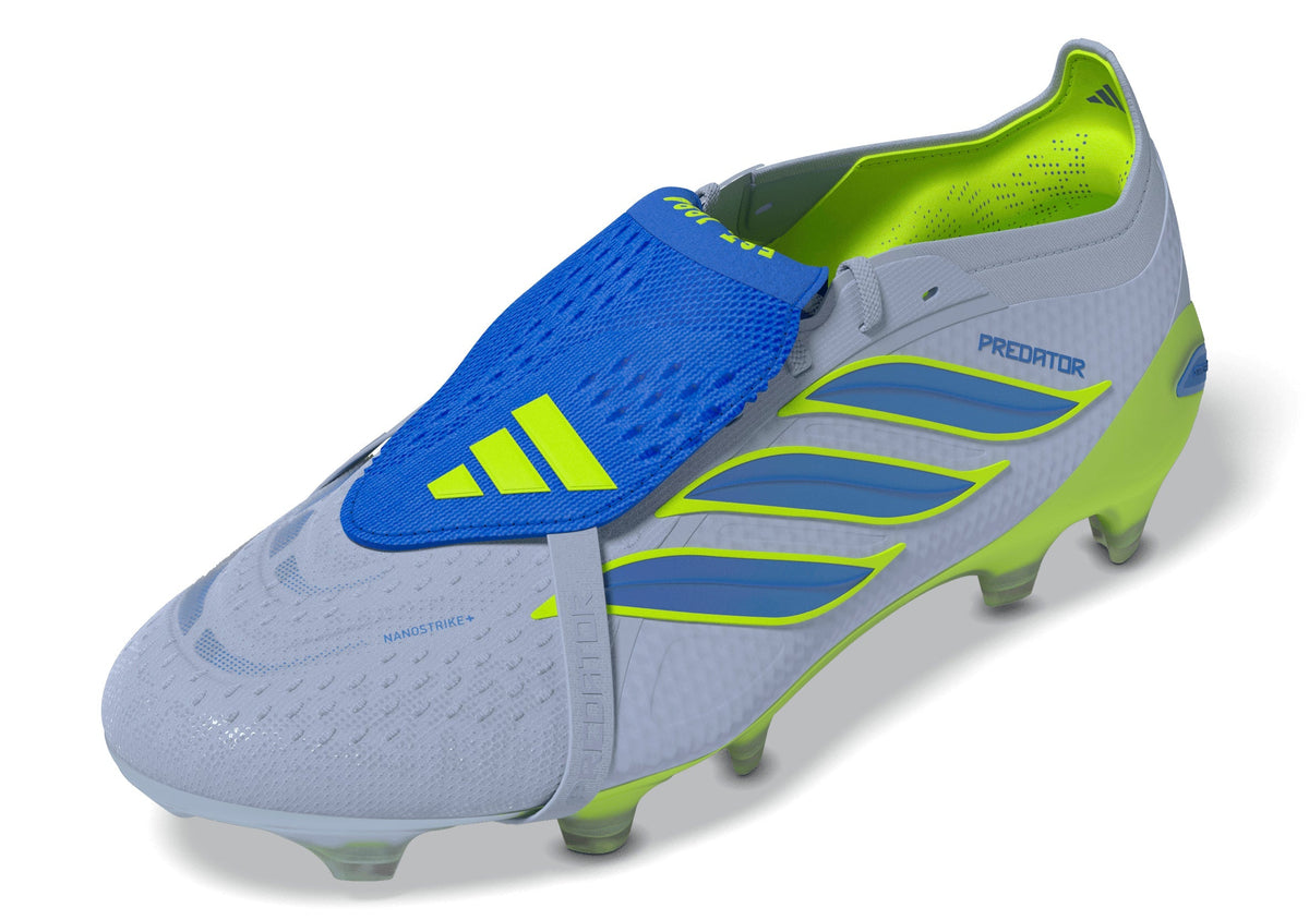2026 New Arrival adidas Predator Elite Fold-Over Tongue FG Firm Ground Men's Soccer Cleats -Sky/Blue/Yellow wholesalehk.shop