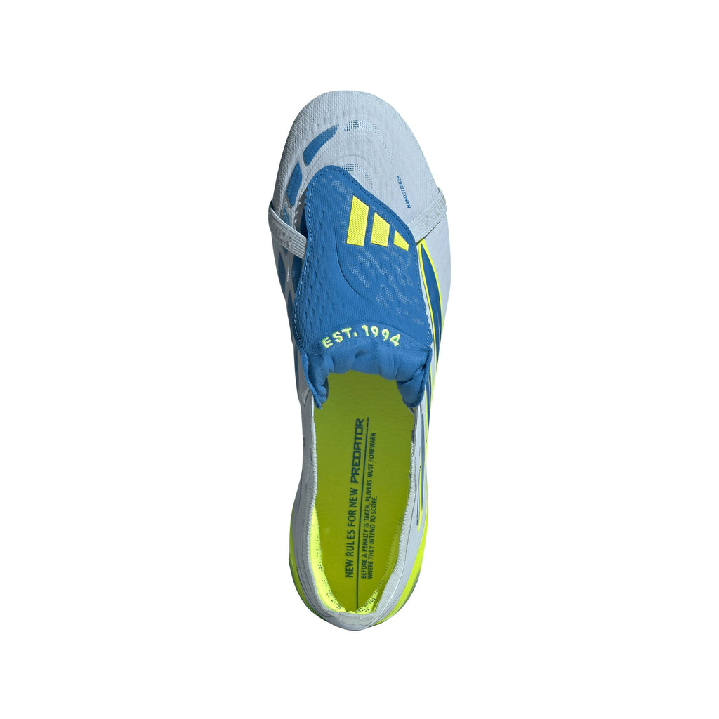 2026 New Arrival adidas Predator Elite Fold-Over Tongue FG Firm Ground Men's Soccer Cleats -Sky/Blue/Yellow wholesalehk.shop