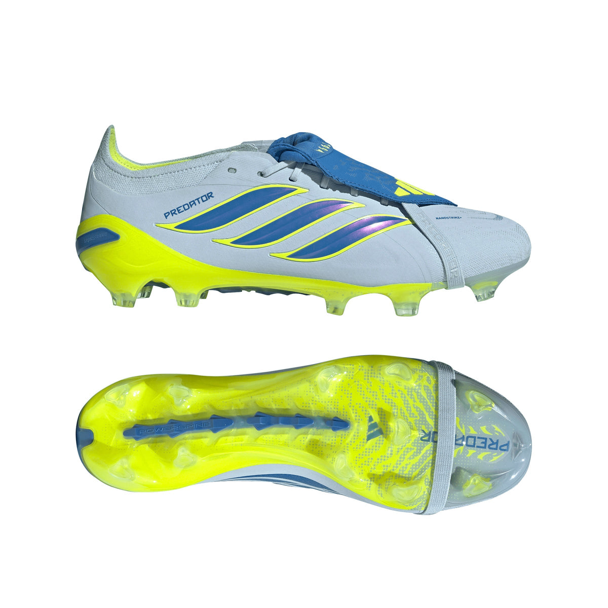 2026 New Arrival adidas Predator Elite Fold-Over Tongue FG Firm Ground Men's Soccer Cleats -Sky/Blue/Yellow wholesalehk.shop