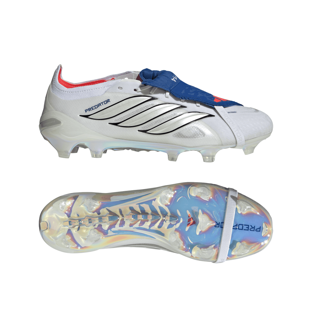 2026 New Arrival adidas Predator Elite Fold-Over Tongue FG Firm Ground Men's Soccer Cleats - White/Zero Metallic/Blue wholesalehk.shop
