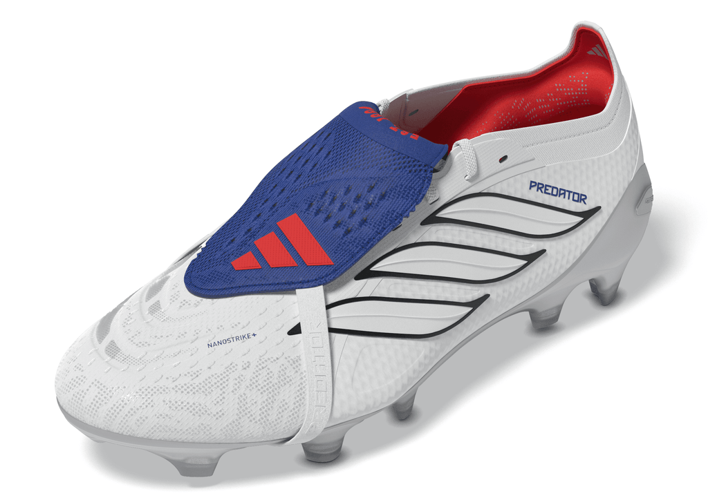 2026 New Arrival adidas Predator Elite Fold-Over Tongue FG Firm Ground Men's Soccer Cleats - White/Zero Metallic/Blue wholesalehk.shop
