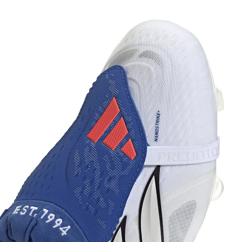 2026 New Arrival adidas Predator Elite Fold-Over Tongue FG Firm Ground Men's Soccer Cleats - White/Zero Metallic/Blue wholesalehk.shop