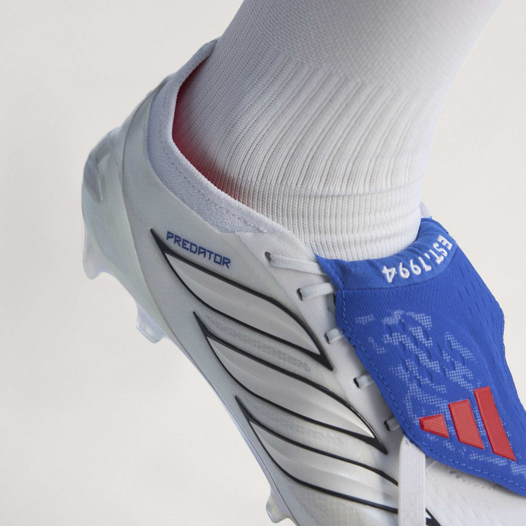 2026 New Arrival adidas Predator Elite Fold-Over Tongue FG Firm Ground Men's Soccer Cleats - White/Zero Metallic/Blue wholesalehk.shop