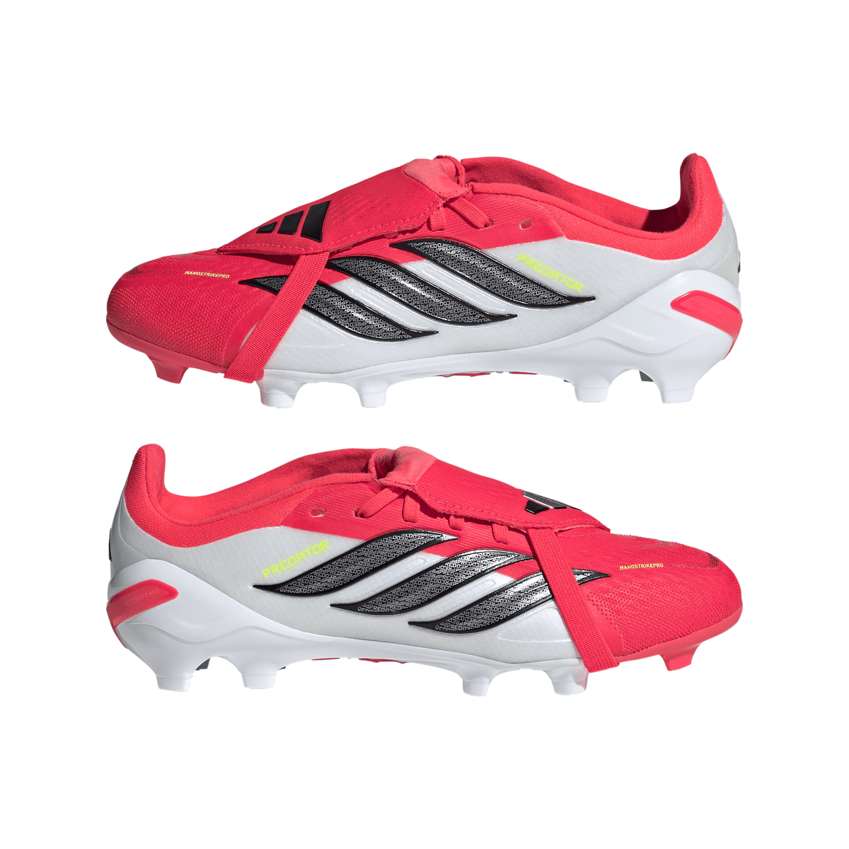 2026 New Arrival adidas Predator Elite Fold-Over Tongue FG Firm Ground Youth Soccer Cleats - Red/Black/White wholesalehk.shop
