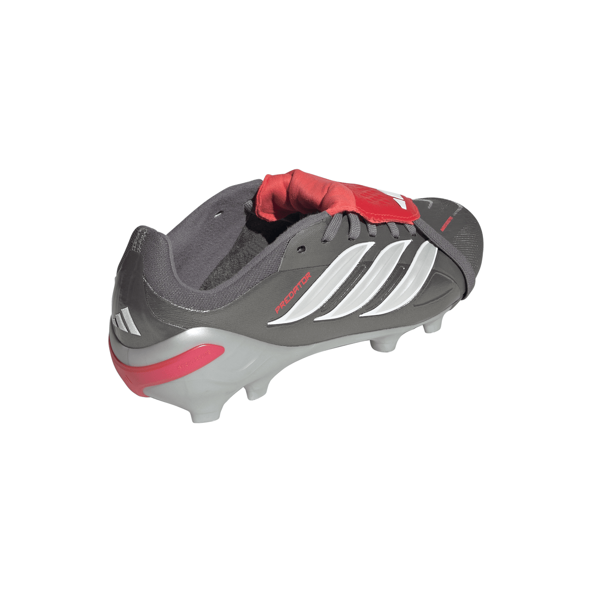 2026 New Arrival adidas Predator Elite Fold-Over Tongue FG Youth Soccer Cleats - Grey/Red wholesalehk.shop