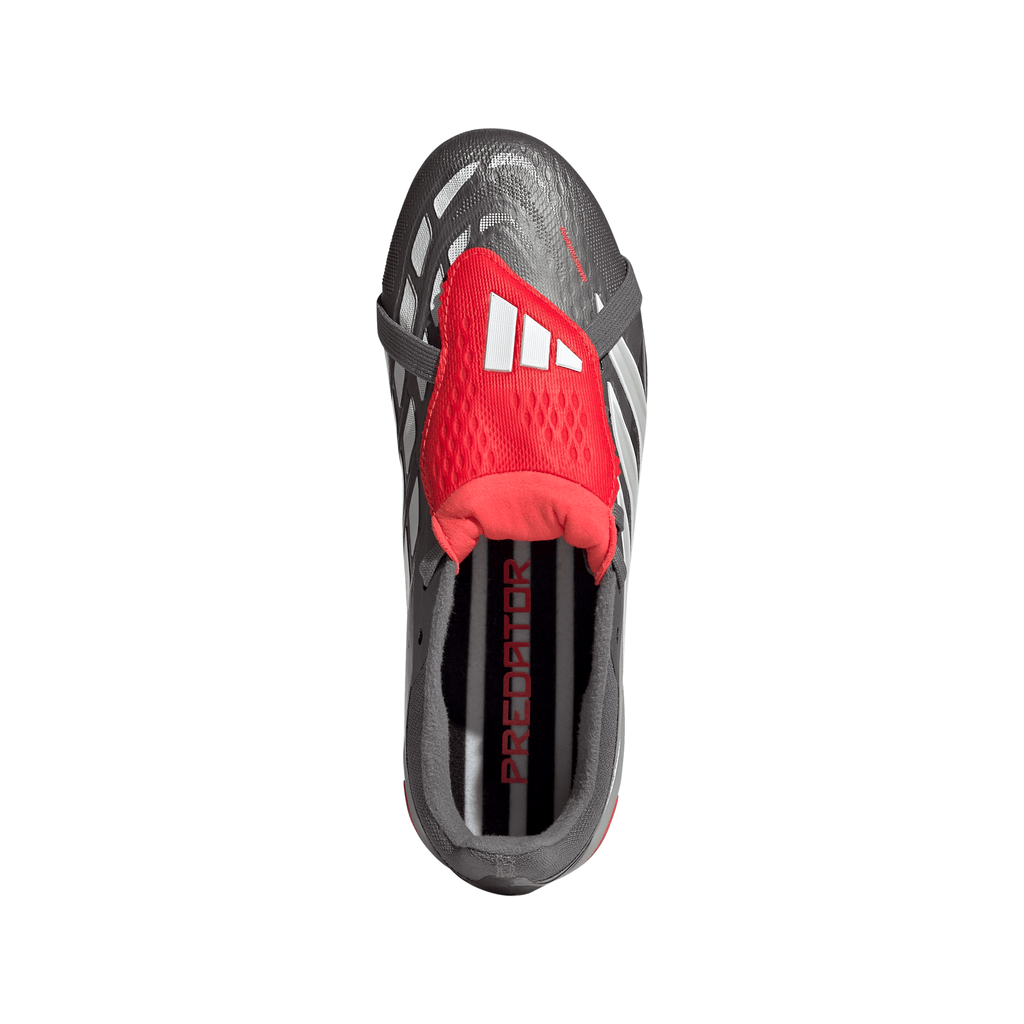 2026 New Arrival adidas Predator Elite Fold-Over Tongue FG Youth Soccer Cleats - Grey/Red wholesalehk.shop