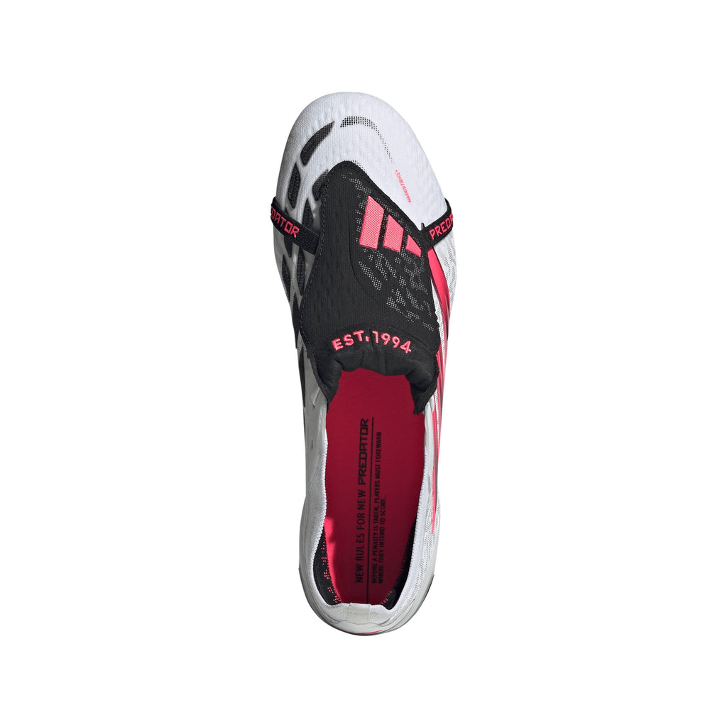 2026 New Arrival adidas Predator Elite Fold-Over Tongue Firm Ground Men's Soccer Cleats - White/Black wholesalehk.shop