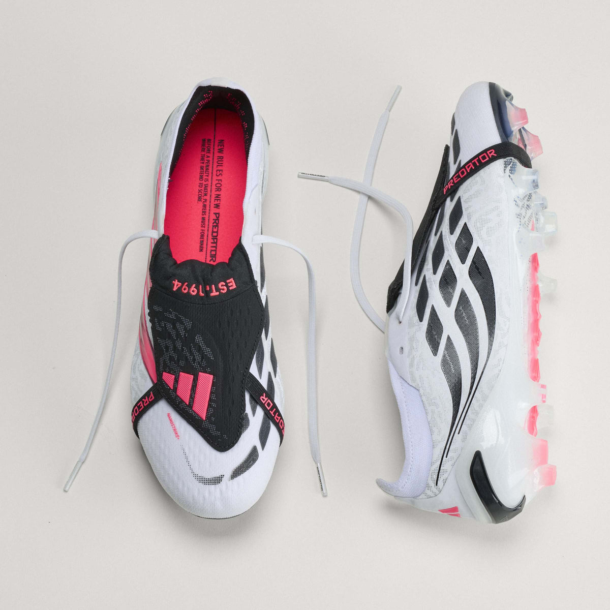 2026 New Arrival adidas Predator Elite Fold-Over Tongue Firm Ground Men's Soccer Cleats - White/Black wholesalehk.shop