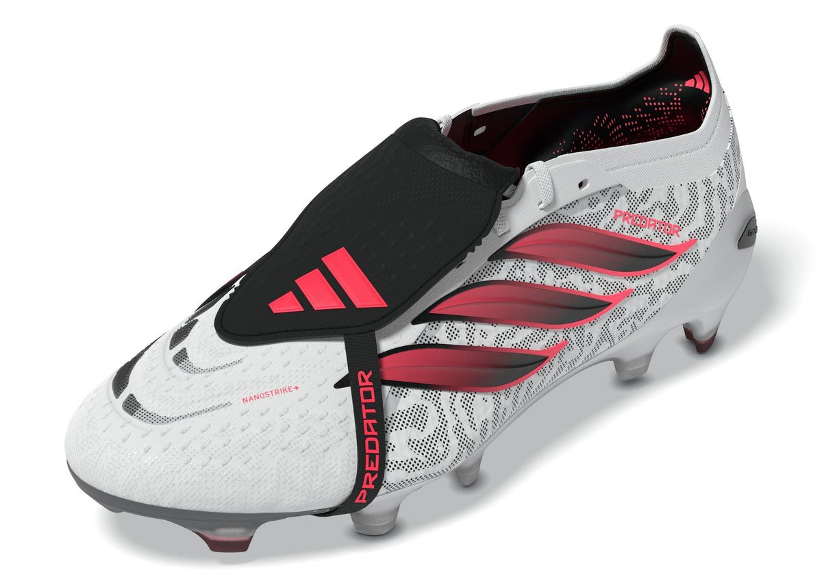 2026 New Arrival adidas Predator Elite Fold-Over Tongue Firm Ground Men's Soccer Cleats - White/Black wholesalehk.shop