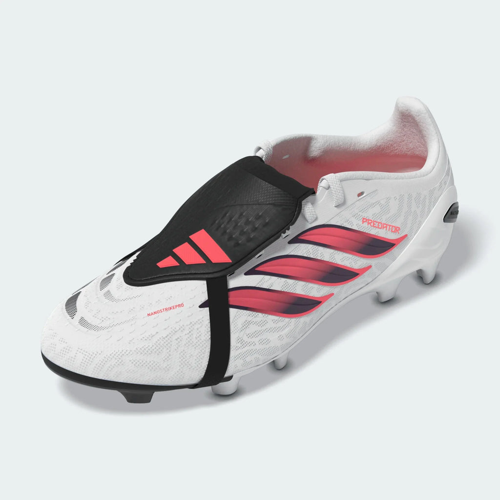 2026 New Arrival adidas Predator Elite Fold-Over Tongue Firm Ground Youth Soccer Cleats - White/Solar Turbo/Black wholesalehk.shop