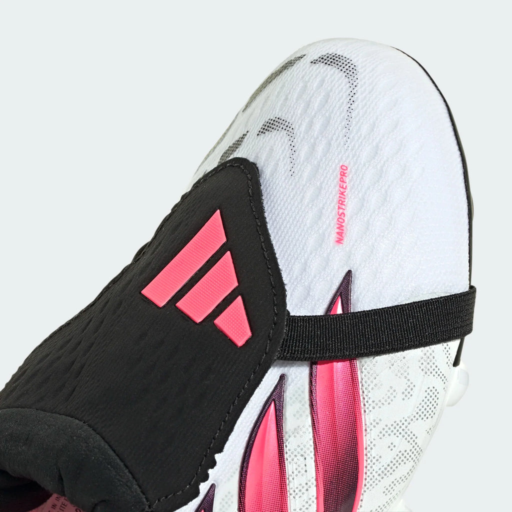 2026 New Arrival adidas Predator Elite Fold-Over Tongue Firm Ground Youth Soccer Cleats - White/Solar Turbo/Black wholesalehk.shop