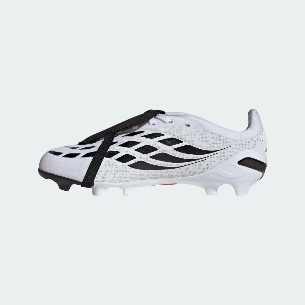 2026 New Arrival adidas Predator Elite Fold-Over Tongue Firm Ground Youth Soccer Cleats - White/Solar Turbo/Black wholesalehk.shop