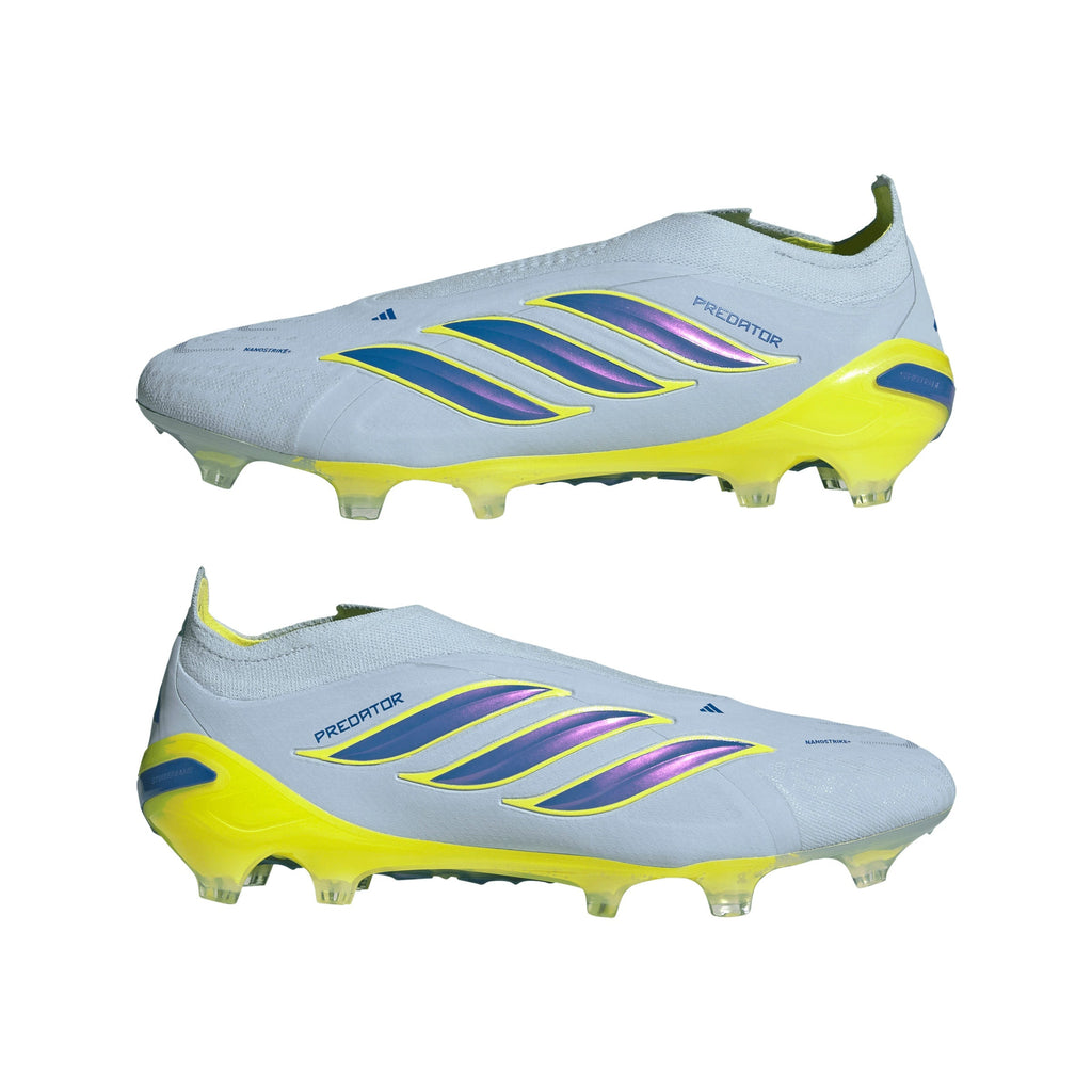 2026 New Arrival adidas Predator Elite Laceless FG Firm Ground Men's Soccer Cleats - Sky/Blue/Yellow wholesalehk.shop