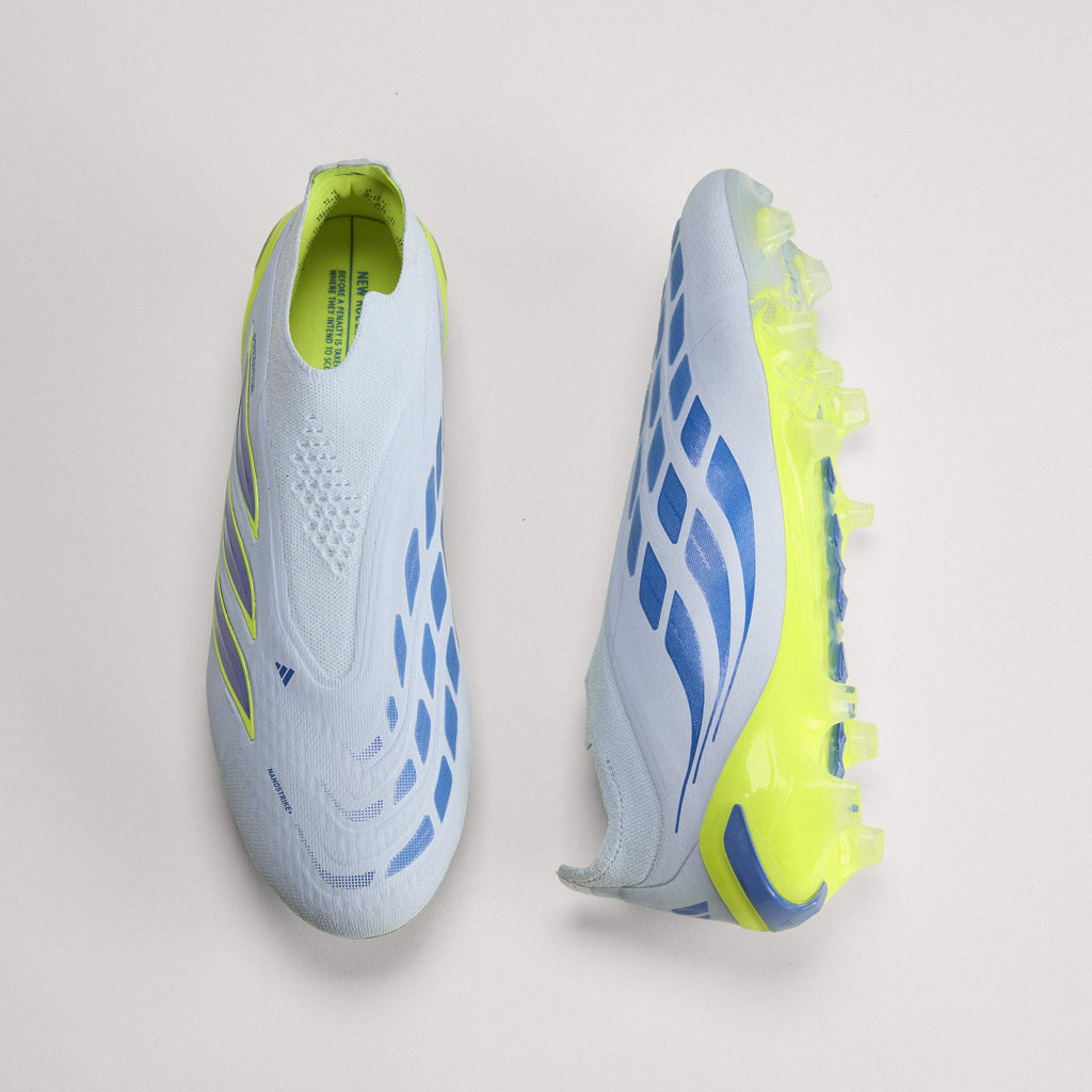 2026 New Arrival adidas Predator Elite Laceless FG Firm Ground Men's Soccer Cleats - Sky/Blue/Yellow wholesalehk.shop