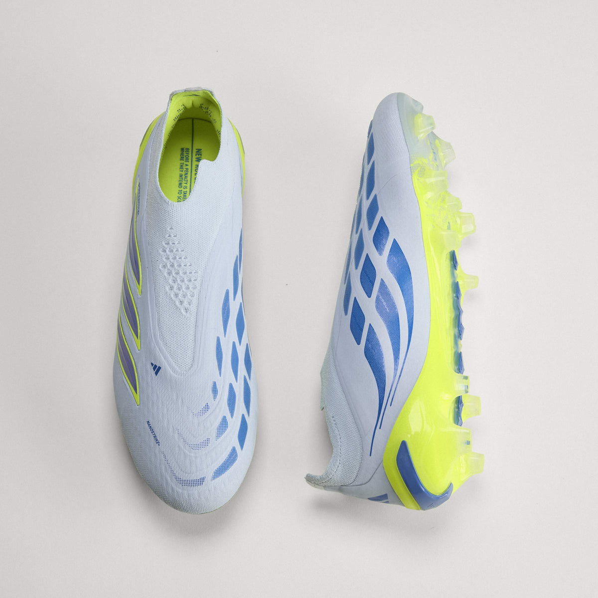2026 New Arrival adidas Predator Elite Laceless FG Firm Ground Men's Soccer Cleats - Sky/Blue/Yellow wholesalehk.shop