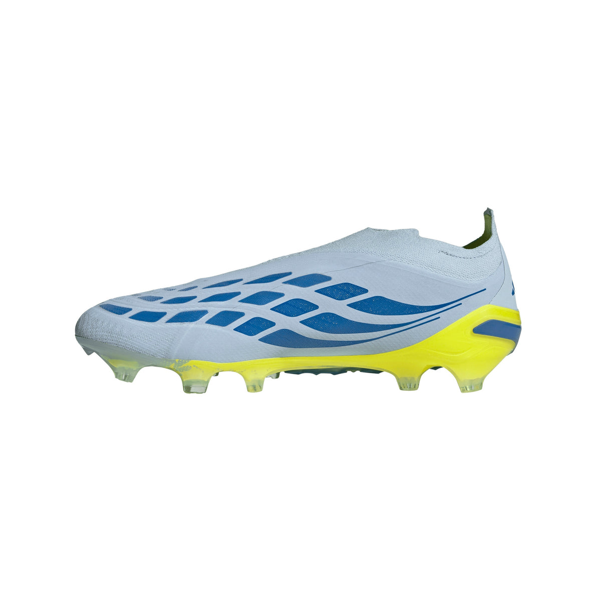 2026 New Arrival adidas Predator Elite Laceless FG Firm Ground Men's Soccer Cleats - Sky/Blue/Yellow wholesalehk.shop