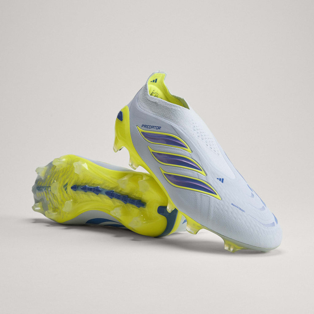 2026 New Arrival adidas Predator Elite Laceless FG Firm Ground Men's Soccer Cleats - Sky/Blue/Yellow wholesalehk.shop
