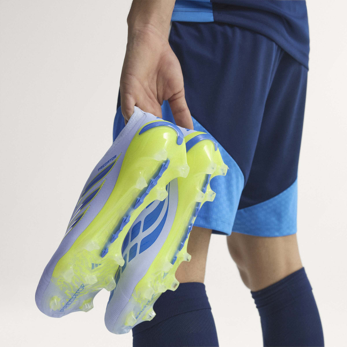 2026 New Arrival adidas Predator Elite Laceless FG Firm Ground Men's Soccer Cleats - Sky/Blue/Yellow wholesalehk.shop