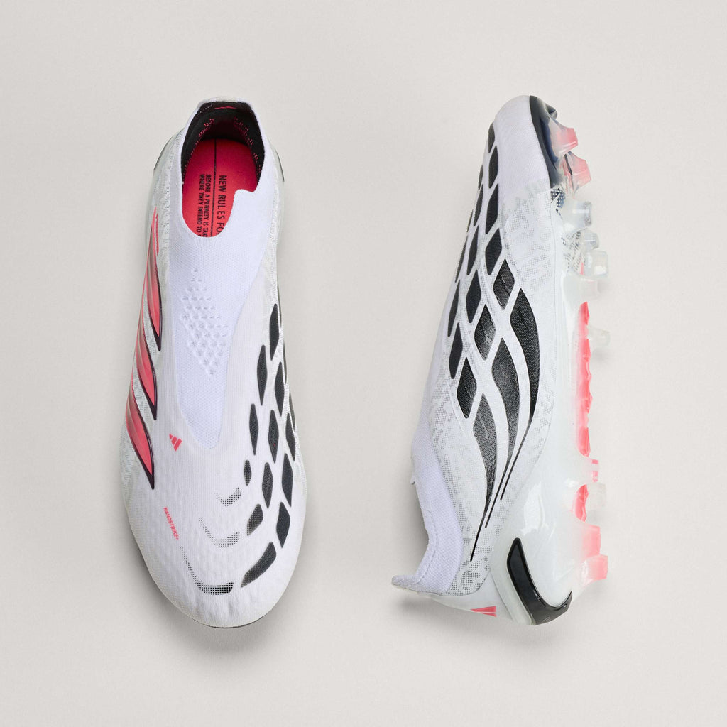 2026 New Arrival adidas Predator Elite Laceless Firm Ground Men's Soccer Cleats - White/SolarTurbo/Black wholesalehk.shop
