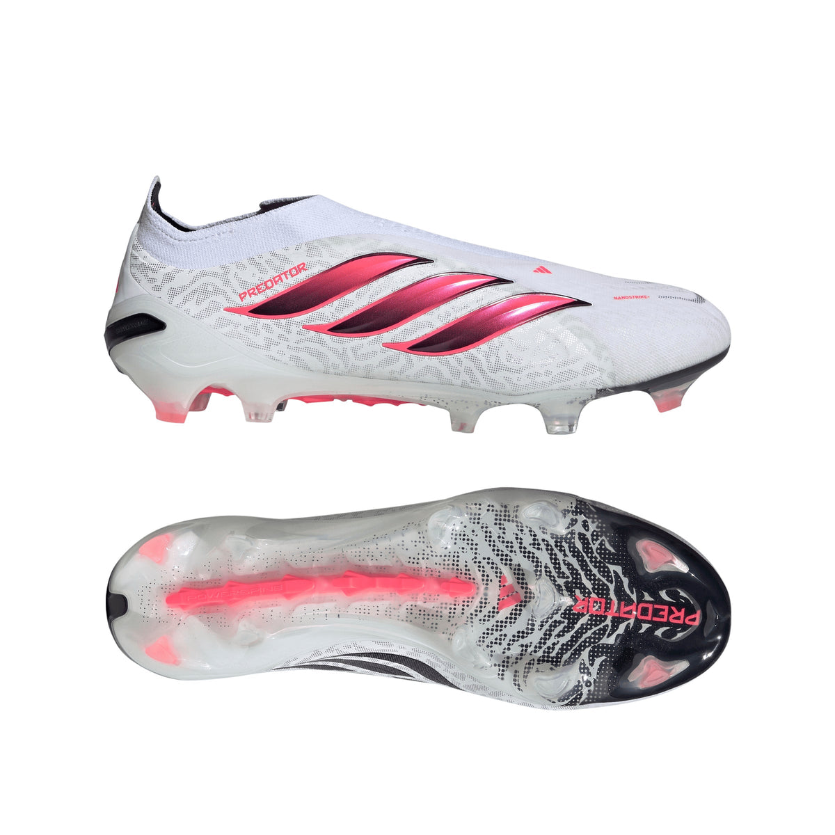 2026 New Arrival adidas Predator Elite Laceless Firm Ground Men's Soccer Cleats - White/SolarTurbo/Black wholesalehk.shop