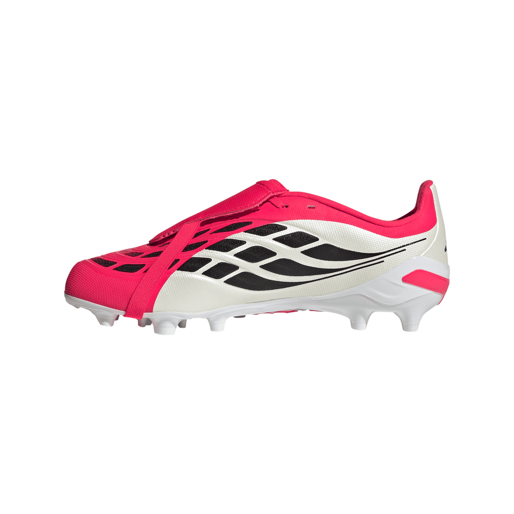 2026 New Arrival adidas Predator League Fold-Over Tongue AG Artificial Ground Youth Soccer Cleats - Red/Black/White wholesalehk.shop
