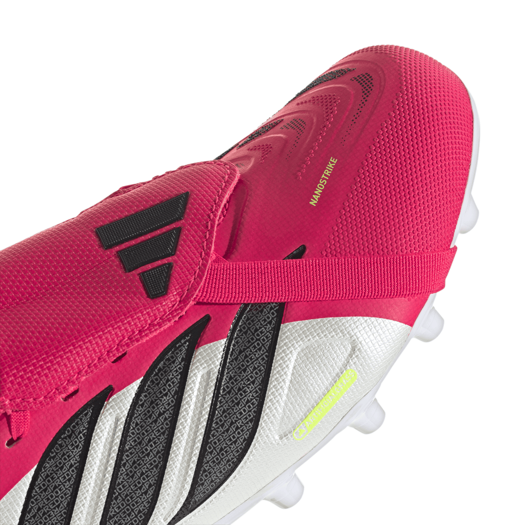 2026 New Arrival adidas Predator League Fold-Over Tongue AG Artificial Ground Youth Soccer Cleats - Red/Black/White wholesalehk.shop