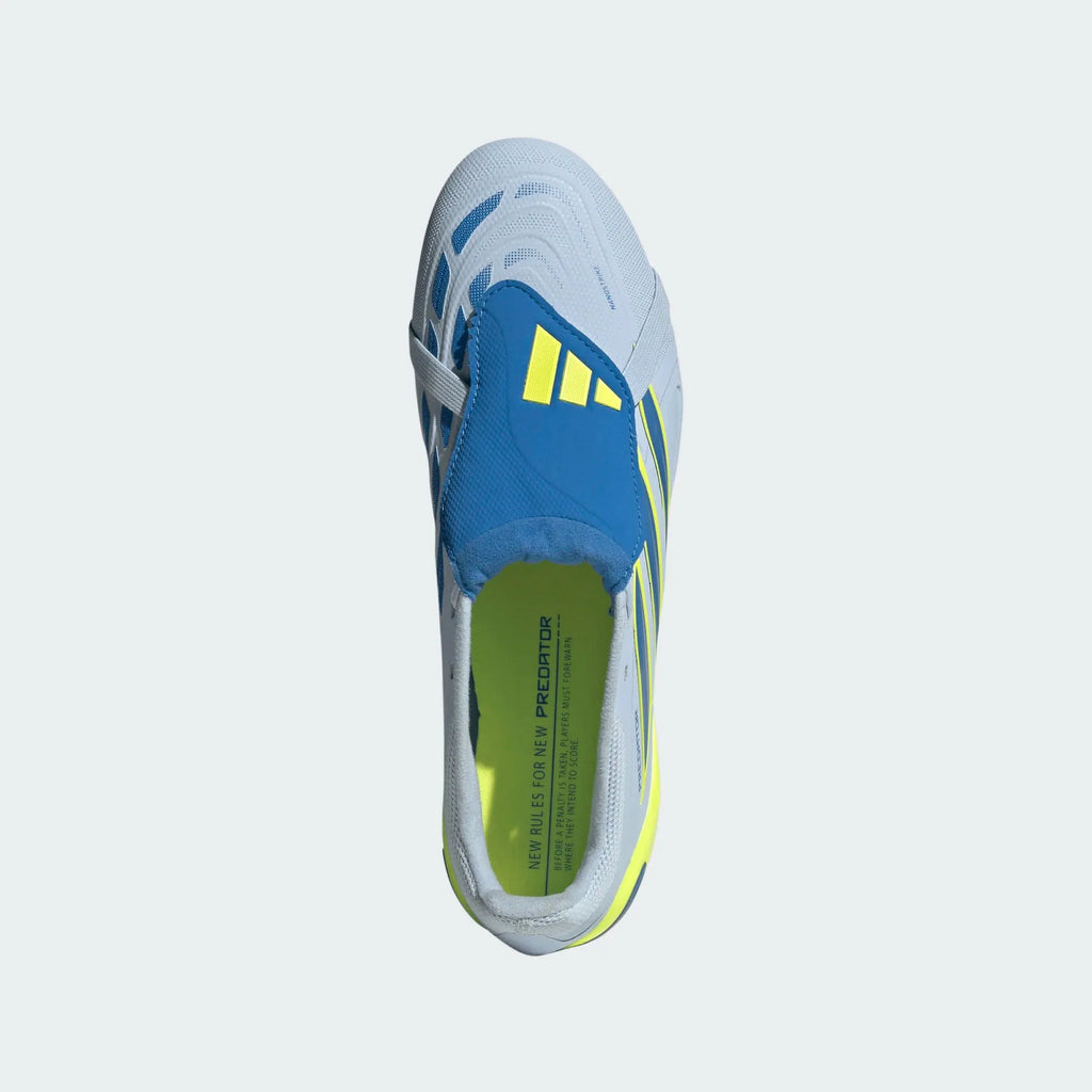 2026 New Arrival adidas Predator League Fold-Over Tongue FG Firm Ground Men's Soccer Cleats - Sky/Blue/Yellow wholesalehk.shop