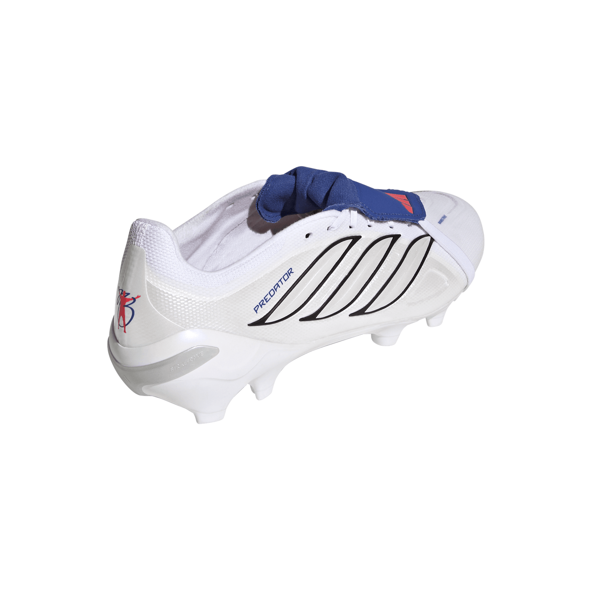 2026 New Arrival adidas Predator League Fold-Over Tongue FG Firm Ground Men's Soccer Cleats - White/Zero Metallic/Blue wholesalehk.shop