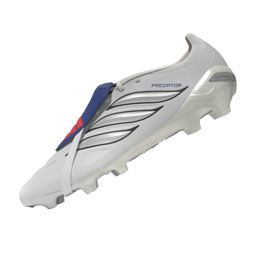 2026 New Arrival adidas Predator League Fold-Over Tongue FG Firm Ground Men's Soccer Cleats - White/Zero Metallic/Blue wholesalehk.shop