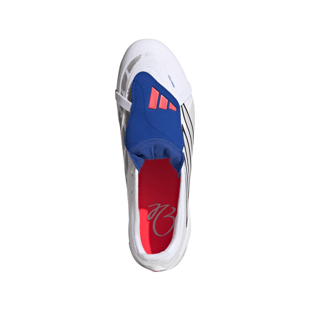 2026 New Arrival adidas Predator League Fold-Over Tongue FG Firm Ground Men's Soccer Cleats - White/Zero Metallic/Blue wholesalehk.shop