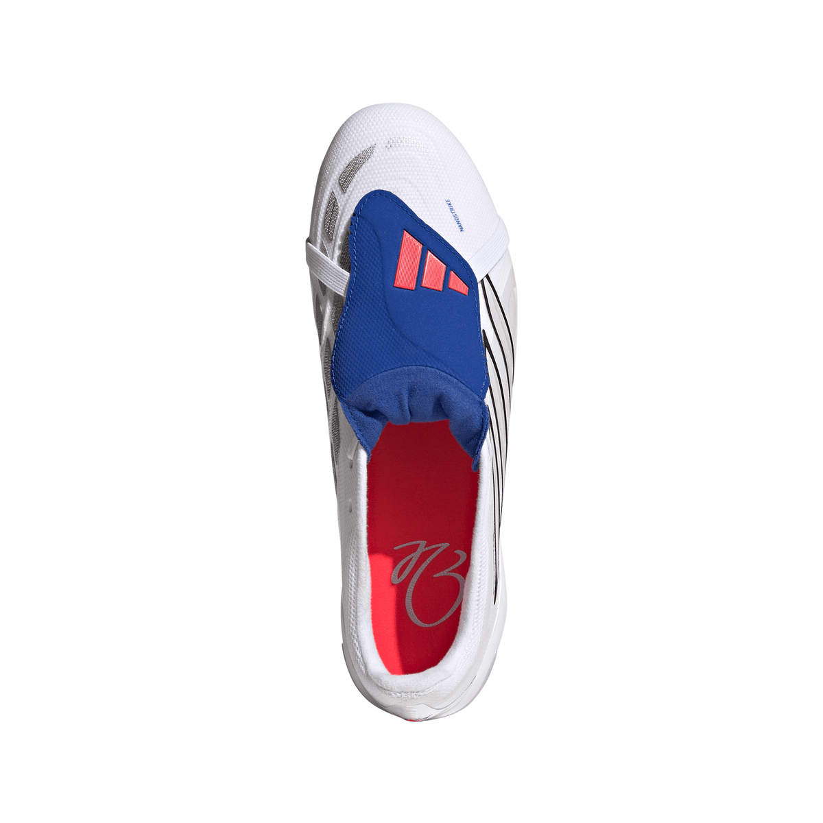 2026 New Arrival adidas Predator League Fold-Over Tongue FG Firm Ground Men's Soccer Cleats - White/Zero Metallic/Blue wholesalehk.shop