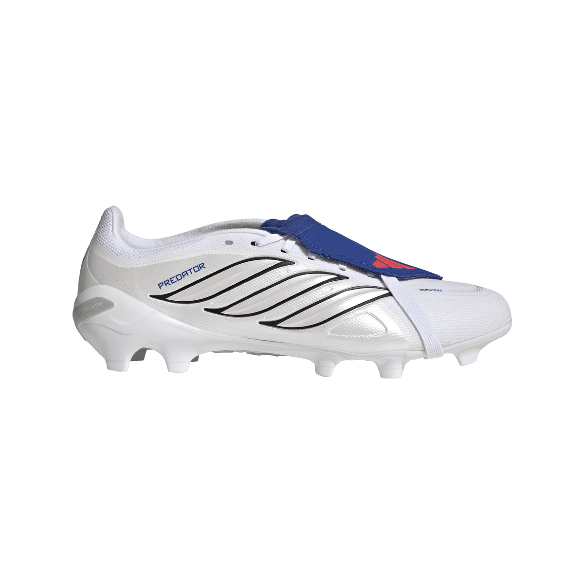 2026 New Arrival adidas Predator League Fold-Over Tongue FG Firm Ground Men's Soccer Cleats - White/Zero Metallic/Blue wholesalehk.shop