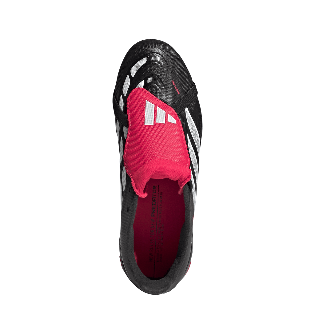 2026 New Arrival adidas Predator League Fold-Over Tongue FG Firm Ground Youth Soccer Cleats - Black/White wholesalehk.shop