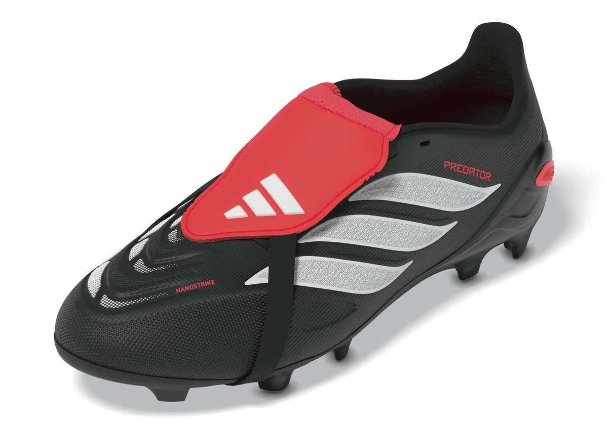 2026 New Arrival adidas Predator League Fold-Over Tongue FG Firm Ground Youth Soccer Cleats - Black/White wholesalehk.shop