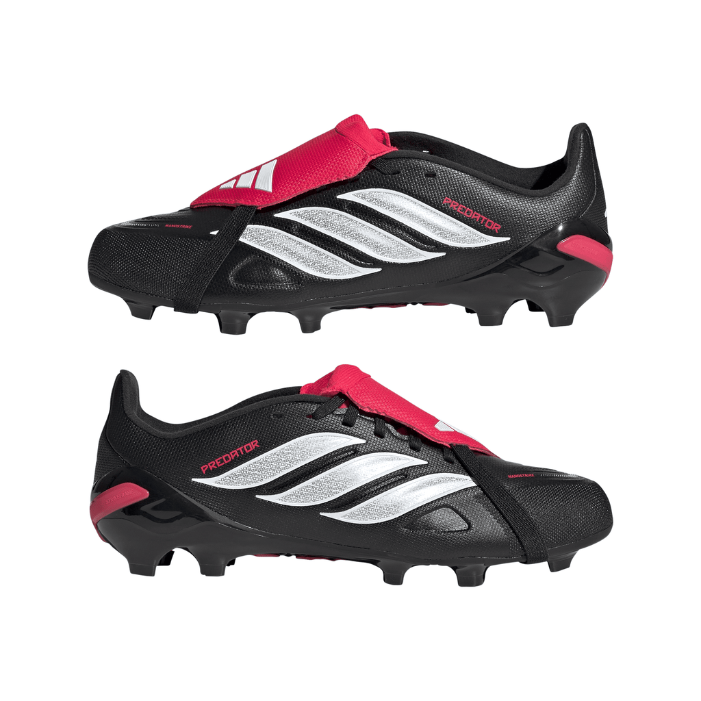 2026 New Arrival adidas Predator League Fold-Over Tongue FG Firm Ground Youth Soccer Cleats - Black/White wholesalehk.shop