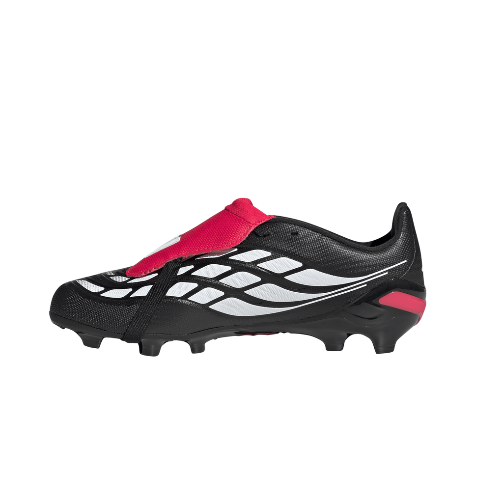 2026 New Arrival adidas Predator League Fold-Over Tongue FG Firm Ground Youth Soccer Cleats - Black/White wholesalehk.shop
