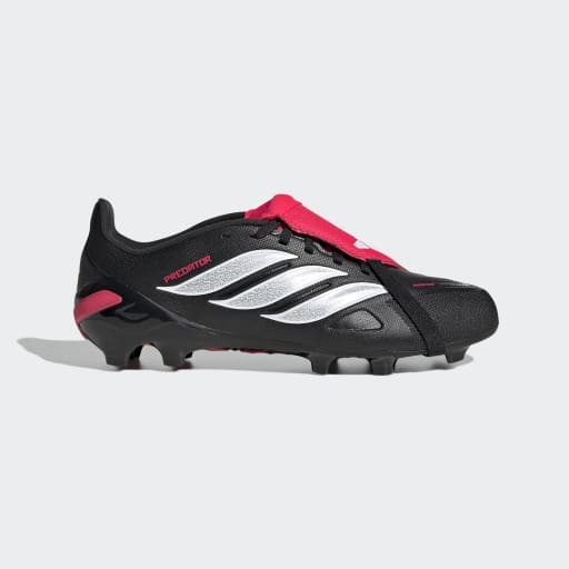 2026 New Arrival adidas Predator League Fold-Over Tongue FG Firm Ground Youth Soccer Cleats - Black/White wholesalehk.shop