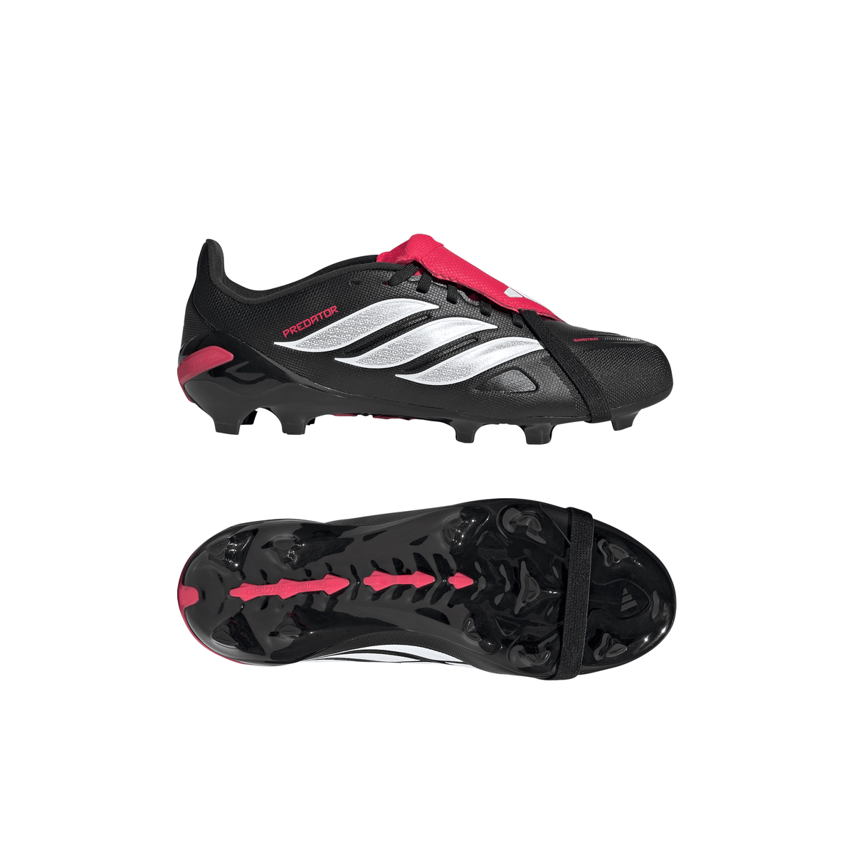 2026 New Arrival adidas Predator League Fold-Over Tongue FG Firm Ground Youth Soccer Cleats - Black/White wholesalehk.shop